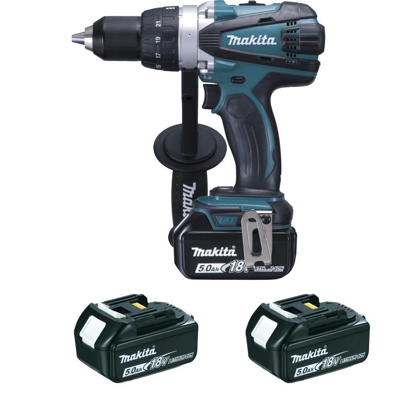 Perceuse visseuse 18 V Li-Ion 5 Ah Ø 13 mm (3 batteries) Makita ref DDF458RT3J