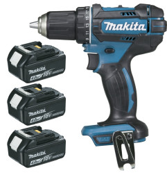 Perceuse visseuse 18 V Li-Ion 4 Ah Ø 13 mm (3 batteries) Makita ref DDF482RM3J