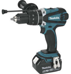 Perceuse visseuse à percussion 18 V Li-Ion 5 Ah Ø 13 mm  Makita ref DHP458RTJ