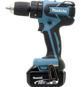Perceuse visseuse à percussion 18 V Li-Ion 4 Ah Ø 13 mm Makita ref DHP459RMJ