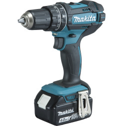 Perceuse visseuse à percussion 18 V Li-Ion 4 Ah Ø 13 mm Makita ref DHP482RMJ