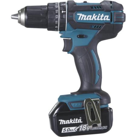 Perceuse visseuse à percussion 18 V Li-Ion 5 Ah Ø 13 mm  Makita ref DHP482RTJ