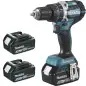 Perceuse visseuse à percussion 18 V Li-ion 3 Ah Ø 13 mm (3 batteries) MAKITA DHP484RF3J Perceuse visseuse à percussion 18 V Li-ion 3 Ah Ø 13 mm (3 batteries) MAKITA DHP484RF3J