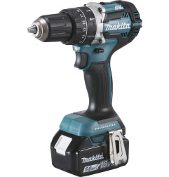 Perceuse visseuse à percussion 18 V Li-ion 5 Ah Ø 13 mm Makita ref DHP484RTJ