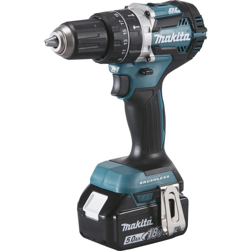 Perceuse visseuse à percussion 18 V Li-ion 5 Ah Ø 13 mm  Makita ref DHP484RTJ