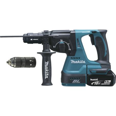 Perfo-burineur SDS-Plus 18 V Li-Ion 5 Ah 24 mm Makita ref DHR243RTJ