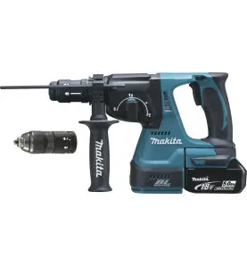 Perfo-burineur SDS-Plus 18 V Li-Ion 5 Ah 24 mm Makita ref DHR243RTJ