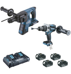 Ensemble de 2 machines 18 V Li-Ion 5 Ah (DHR264 + DHP481) Makita ref DLX2101PTJ