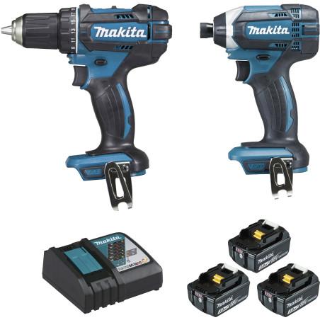Ensemble de 2 machines 18 V Li-Ion 3 Ah (DDF482 + DTD152) Makita ref DLX2127J1