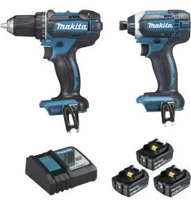 Ensemble de 2 machines 18 V Li-Ion 3 Ah (DDF482 + DTD152) Makita ref DLX2127J1