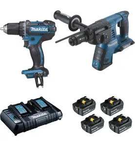Ensemble de 2 machines 18 V Li-Ion 5 Ah (DDF482 + DHR264) Makita ref DLX2138PTJ