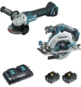 Ensemble de 2 machines 18 V Li-Ion 5 Ah (DHS680 + DGA506) Makita ref DLX2277PTJ