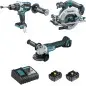 Ensemble de 3 machines 18 V Li-Ion 5 Ah (DHP481 + DGA506 + DHS680) MAKITA DLX3095PTJ