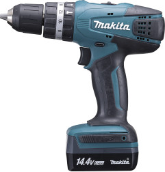 Perceuse visseuse à percussion 14,4 V Li-Ion 1,3 Ah Ø 10 mm Makita ref HP347DWE