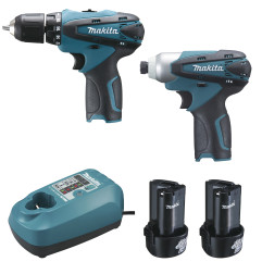 Ensemble de 2 machines 12 V Li-Ion 1,3 Ah  (DF330D + TD090D) Makita ref LCT204J