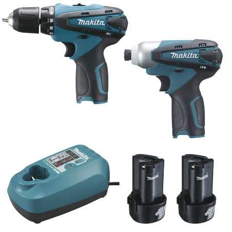 Ensemble de 2 machines 12 V Li-Ion 1,3 Ah  (DF330D + TD090D) Makita ref LCT204J