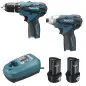 Ensemble de 2 machines 12 V Li-Ion 1,3 Ah (DF330D + TD090D) MAKITA LCT204J