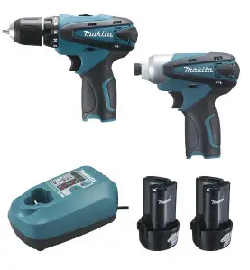 Ensemble de 2 machines 12 V Li-Ion 1,3 Ah (DF330D + TD090D) Makita ref LCT204J