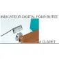 Butée à clapet avec indicateur digital