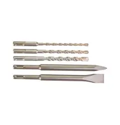 Starter KIT SDS+ Burin et forets: 3 forets SDS + 2T: ø6 / 8/ 10 x 160MM 1 x Burin pic 1 x Burin Plat