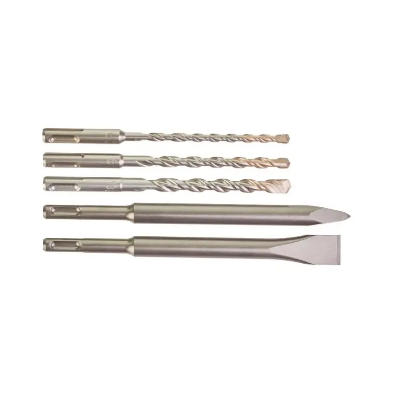 STARTER KIT SDS PLUS BURIN ET FORET: 3 FORET SDS PLUS 2 TAILLANTS: Diam.6 / 8/ 10 X 160MM 1 X BURIN PIC 1 X BURIN PLAT STARTER KIT SDS PLUS BURIN ET FORET: 3 FORET SDS PLUS 2 TAILLANTS: Diam.6 / 8/ 10 X 160MM 1 X BURIN PIC 1 X BURIN PLAT