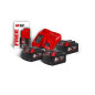 M18 NRG-503 - Pack NRJ 18V, 5,0 Ah R Red Lithium, système M18 + OFFERT 1 Batterie M12 2,0 Ah
