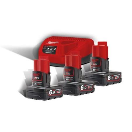 M12NRG-603 - Pack NRJ 12V, 6,0 Ah  Red Lithium, système M12