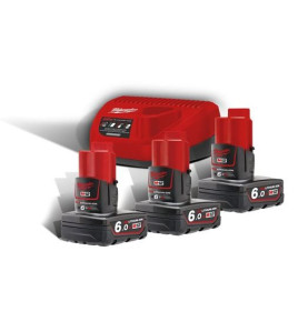M12NRG-603 - Pack NRJ 12V, 6,0 Ah  Red Lithium, système M12