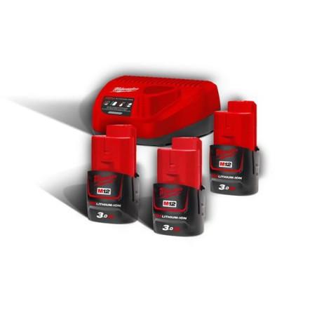 M12NRG-303 - Pack NRJ 12V, 3,0 Ah  Red Lithium, système M12