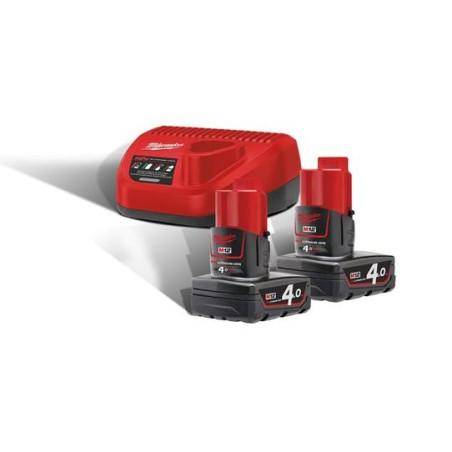 M12 PACKNRJ-402 - Pack NRJ 12V, 4,0 Ah  Red Lithium, système M12