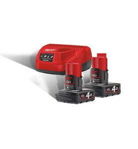 M12 PACKNRJ-402 - Pack NRJ 12V, 4,0 Ah  Red Lithium, système M12