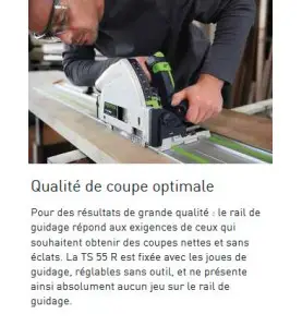 [Pack Expert] Scie plongeante TS 55 REBQ-Plus-FS + 2FSZ120 + Coffret lames pro + 2FSV + Rail 1400mm supplémentaire