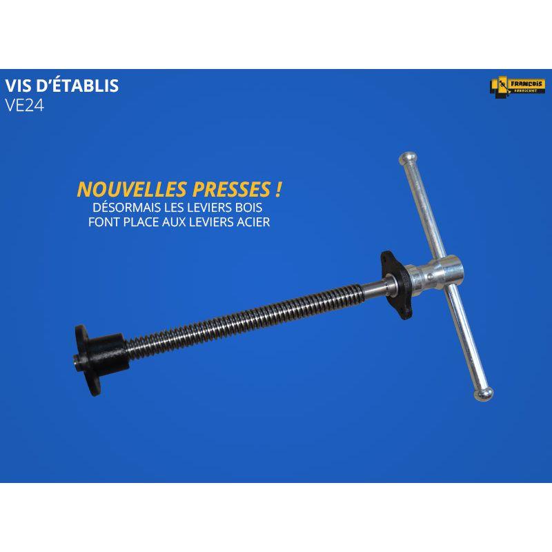 Vis d'etabli Ø24 long.340mm Option d'établi / Vendu uniquement avec un établi Vis d'etabli Ø24 long.340mm Option d'établi / Vendu uniquement avec un établi
