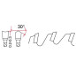 Lame carbure gouge 30Z - 160 x 3.2 x 2.2 x 30Z Al20 Lame carbure gouge 30Z - 160 x 3.2 x 2.2 x 30Z Al20