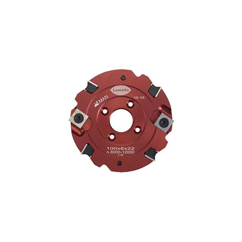 Fraise a rainurer md avec plaquettes amovibles 100*8*22 Clamex S