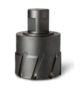 Fraise HM Ultra 100 avec emmanchement Weldon 32 - Ø de perçage : 70,00 mm Profondeur de coupe : 100 mm