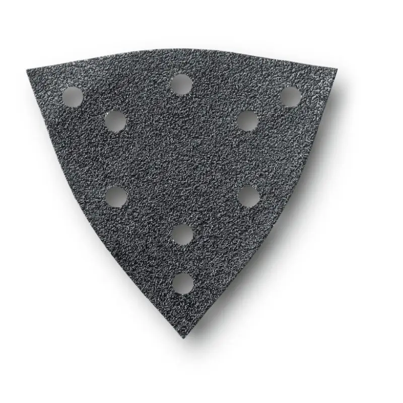 Feuille abrasive perforée triangulaire 130mm - Grain 240 - Pack de 16 Référence 63717297020 Fein Feuille abrasive perforée triangulaire 130mm - Grain 240 - Pack de 16 Référence 63717297020 Fein