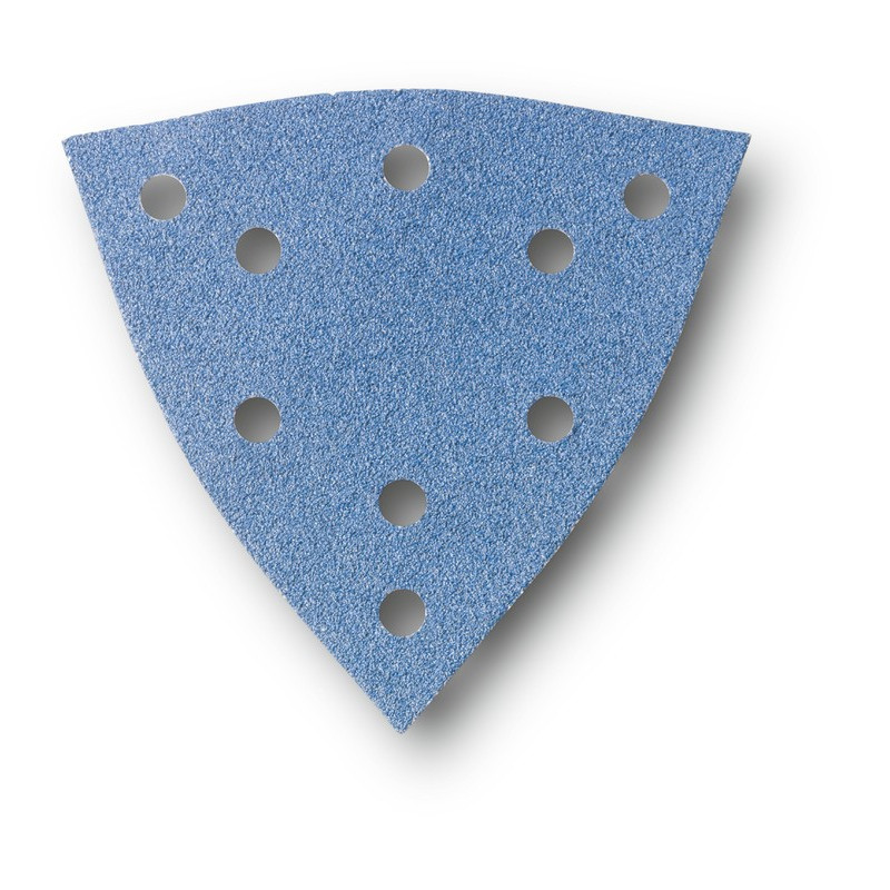 Feuille abrasive triangulaire zircon 130mm - Grain 80 - Pack de 12 Référence 63717300010 Fein Feuille abrasive triangulaire zircon 130mm - Grain 80 - Pack de 12 Référence 63717300010 Fein