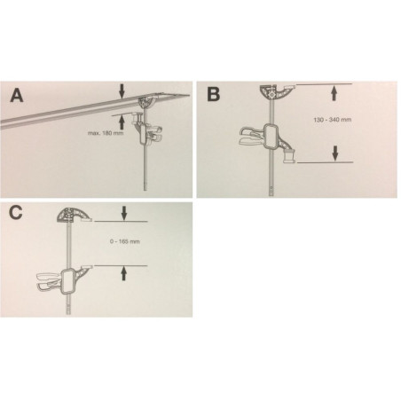 Serre-joints F-SZ 180MM automatiques pour rail de guidage MAFELL