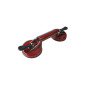 Ventouse plastique double fixe - Capacite serrage 40 kg