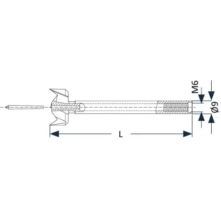 Systeme 2 foret acier zobo dia 16x100mm ref 762004