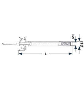 Systeme 2 foret carbure zobo d 43x100mm ref 762280