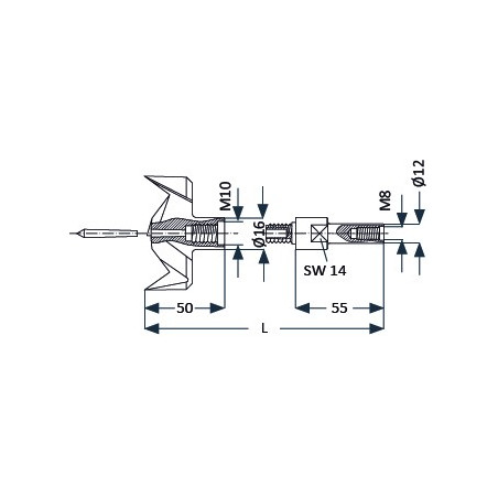 Systeme 2 foret carbure zobo d 55x105mm ref 762292