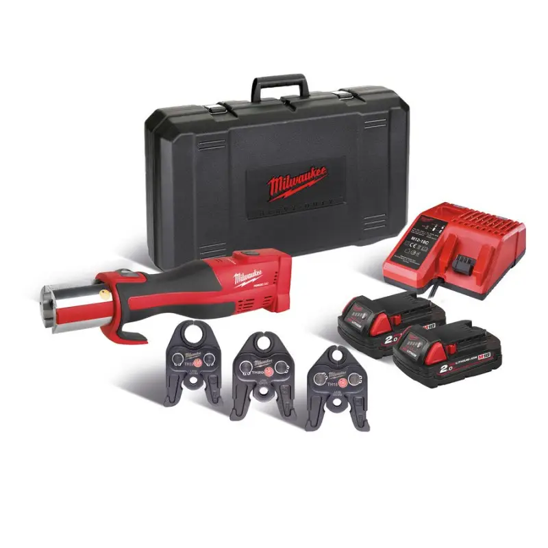 M18 BLHPT202C TH-SET - Sertisseuse brushless 18V, 2Ah, 3 mâchoires profil TH M18 BLHPT202C TH-SET - Sertisseuse brushless 18V, 2Ah, 3 mâchoires profil TH