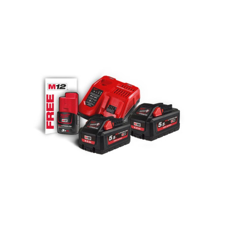 M18 HNRG-552 - Pack NRJ 18V, 5,5 Ah HIGH-OUTPUT Red Li-ion, système M18