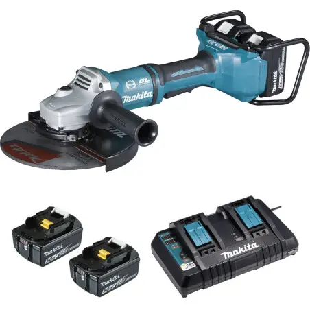 Meuleuse Ø 230 mm 36 V (2x18V Li-Ion) 5 Ah (4 batteries) MAKITA DGA900PT4