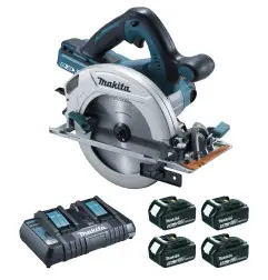 Scie circulaire 36 V (2x18V Li-Ion) 5 Ah Ø 190 mm (4 batteries) MAKITA DHS710PT4J