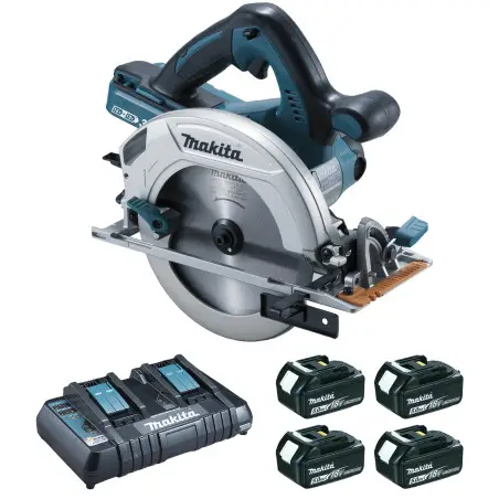Scie circulaire 36 V (2x18V Li-Ion) 5 Ah Ø 190 mm (4 batteries) MAKITA DHS710PT4J