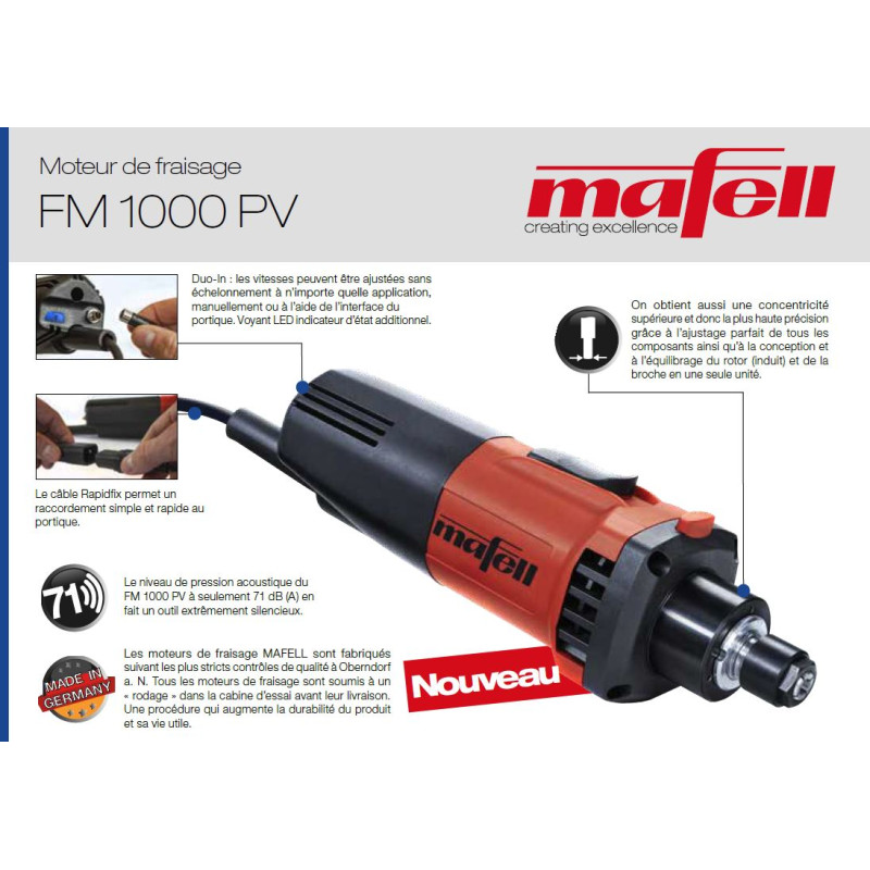 Moteur de fraisage FM 1000 PV