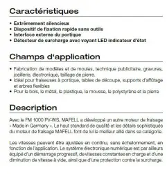 Moteur de fraisage FM 1000 PV-WS